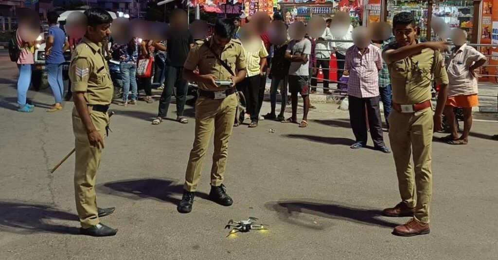 ನಿರ್ಜನ ಪ್ರದೇಶಗಳಲ್ಲಿ ಅನುಮಾನಾಸ್ಪದರ ಪತ್ತೆಗೆ ಡ್ರೋಣ್ ಕ್ಯಾಮರಾ ಬಳಸುತ್ತಿರುವ ಪೊಲೀಸರು!