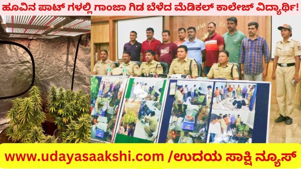 ಮನೆಯಲ್ಲಿಯೇ ಹೂವಿನ ಪಾಟ್ ಗಳಲ್ಲಿ ಗಾಂಜಾ ಗಿಡ ಬೆಳೆದಿದ್ದವ ಸೇರಿದಂತೆ ಮೂವರು ಮೆಡಿಕಲ್ ಕಾಲೇಜ್ ವಿದ್ಯಾರ್ಥಿಗಳು ಅರೆಸ್ಟ್!