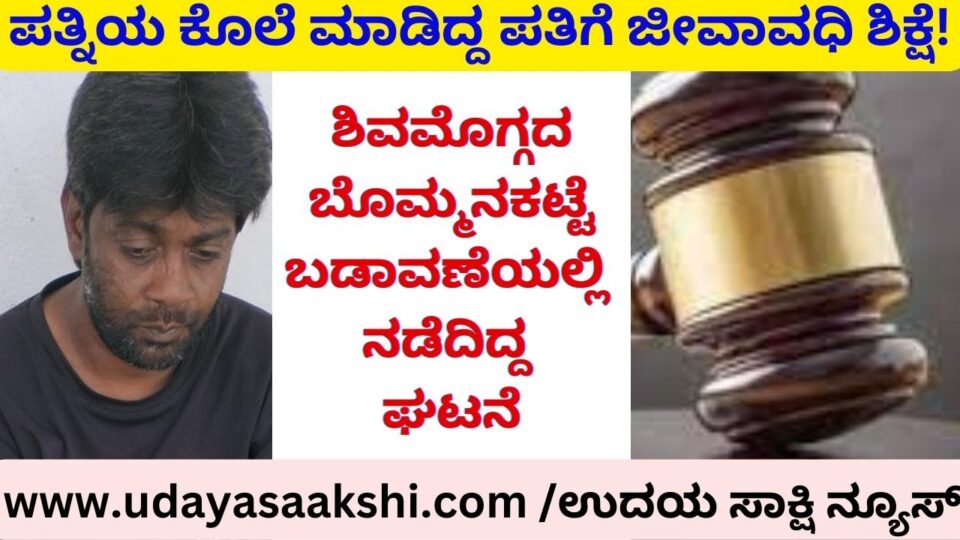 ಪತ್ನಿಯ ಕೊಲೆ ಮಾಡಿದ್ದ ಪತಿಗೆ ಜೀವಾವಧಿ ಶಿಕ್ಷೆ!