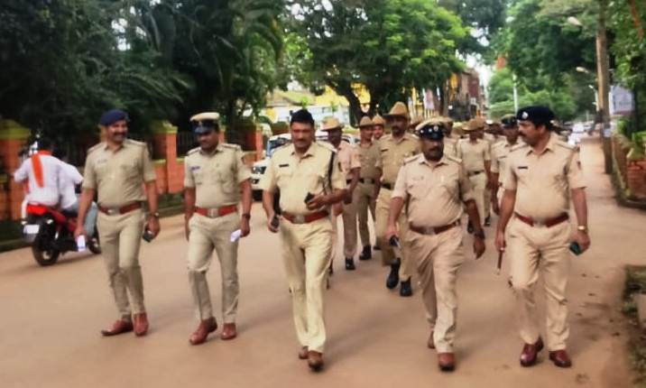 ಸಾಗರ ಪಟ್ಟಣದಲ್ಲಿ ಪೊಲೀಸ್ ಪಥ ಸಂಚಲನ