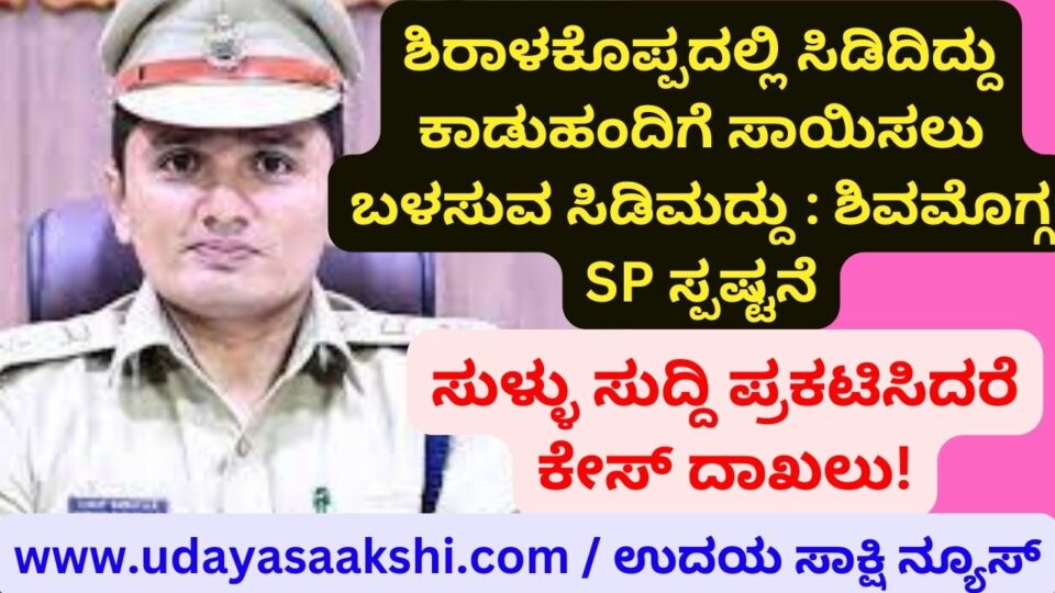 Shiralakoppa incident: Shimoga SP clarification ಶಿರಾಳಕೊಪ್ಪದಲ್ಲಿ ಸಿಡಿದಿದ್ದು ಕಾಡುಹಂದಿಗೆ ಸಾಯಿಸಲು ಬಳಸುವ ಸಿಡಿಮದ್ದು : ಶಿವಮೊಗ್ಗ ಎಸ್ಪಿ ಸ್ಪಷ್ಟನೆ