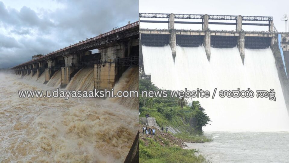 What is the discharge of Tunga and Bhadra reservoirs? ತುಂಗಾ ಭದ್ರಾ ಜಲಾಶಯಗಳ ಹೊರಹರಿವು ಎಷ್ಟಿದೆ?