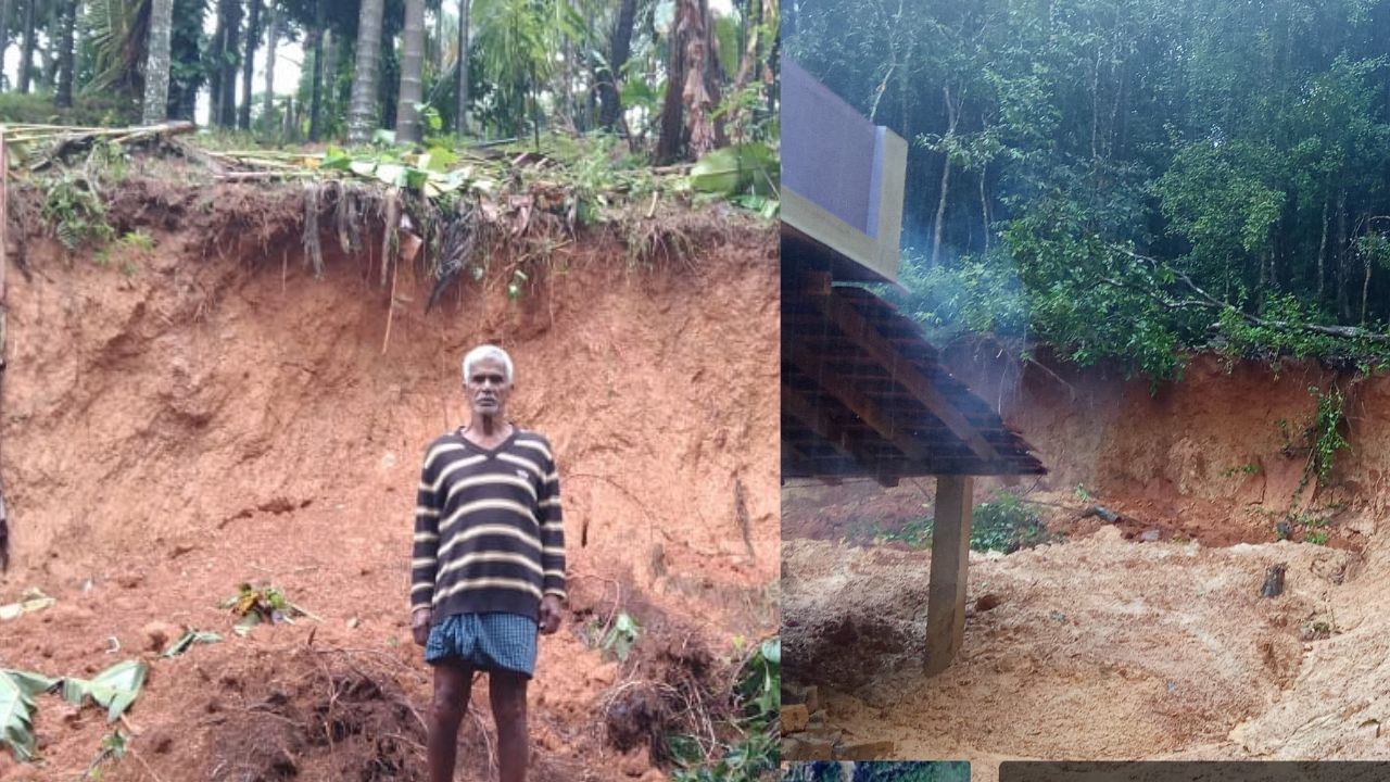 land slides in different parts of thirthahalli taluk! ತೀರ್ಥಹಳ್ಳಿ ತಾಲೂಕಿನ ವಿವಿಧೆಡೆ ಭೂ ಕುಸಿತ!