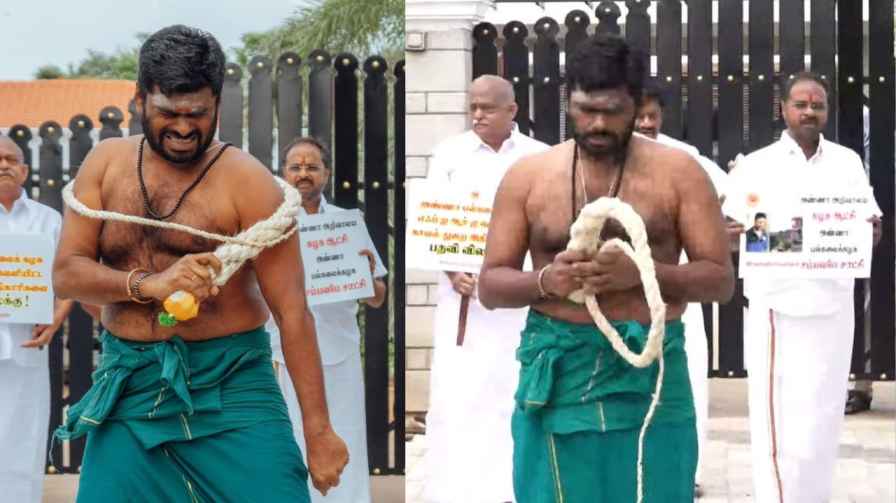 tamil nadu | Annamalai who publicly protested against the government who was punished by whipping! tamilnadu | ಸಾರ್ವಜನಿಕವಾಗಿ ಚಾಟಿಯಿಂದ ದಂಡಿಸಿಕೊಂಡ ಸರ್ಕಾರದ ವಿರುದ್ದ ಪ್ರತಿಭಟಿಸಿದ ಅಣ್ಣಾಮಲೈ!