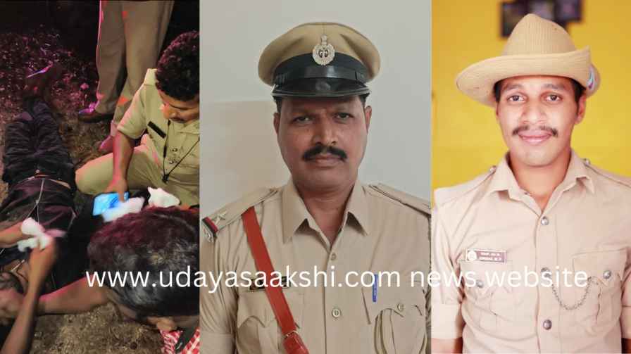 hosanagara | Police helped the bike rider who was unconscious on the forest road! ಕಾಡಿನ ರಸ್ತೆಯಲ್ಲಿ ಪ್ರಜ್ಞಾಹೀನ ಸ್ಥಿತಿಯಲ್ಲಿದ್ದ ಬೈಕ್ ಸವಾರನಿಗೆ ನೆರವಾದ ಪೊಲೀಸರು!