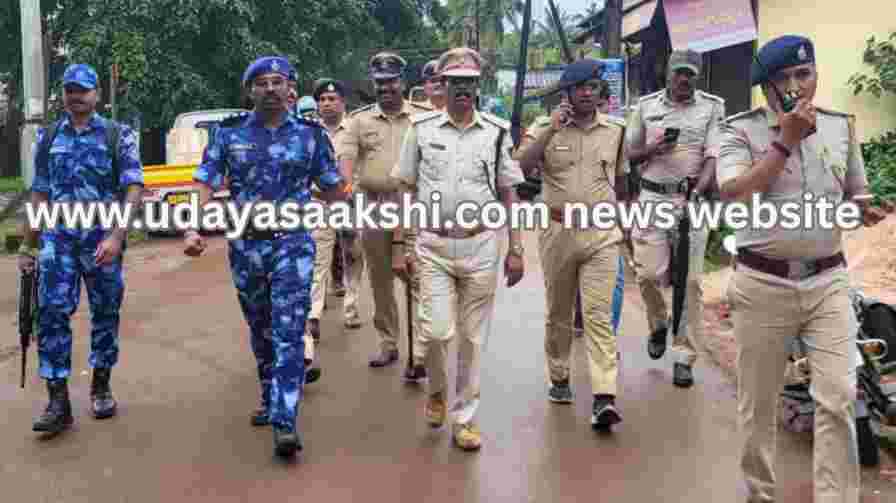 Sagara city : police take out route march on august 26 ಸಾಗರದಲ್ಲಿ ಪೊಲೀಸರಿಂದ ಪಥ ಸಂಚಲನ!