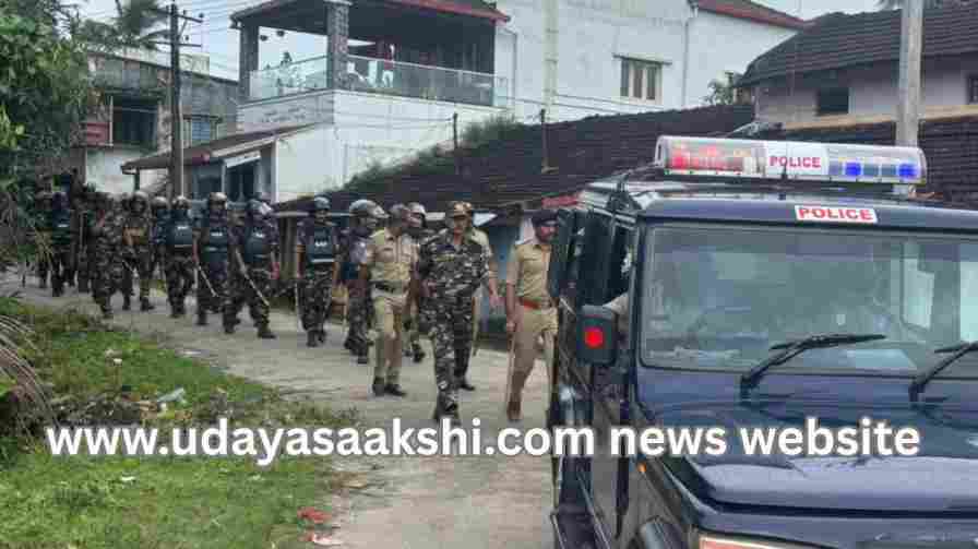 Bhadravati : Special task force police route march! ಭದ್ರಾವತಿ : ವಿಶೇಷ ಕಾರ್ಯಪಡೆ ಪೊಲೀಸರಿಂದ ಪಥ ಸಂಚಲನ!