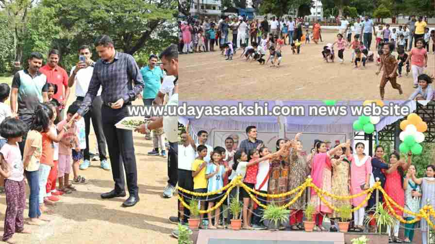 Shimoga : SP inaugurates Police Children's Sports Meet ಶಿವಮೊಗ್ಗ : ಪೊಲೀಸ್ ಮಕ್ಕಳ ಕ್ರೀಡಾಕೂಟಕ್ಕೆ ಎಸ್ಪಿ ಚಾಲನೆ