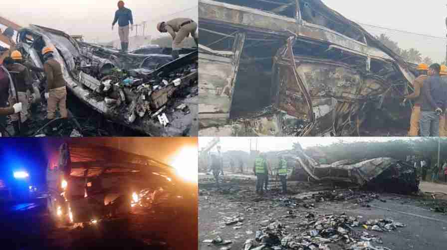 Hiriyur bus tragedy: No clue found about two passengers from Shimoga! ಹಿರಿಯೂರು ಬಸ್ ದುರಂತ : ಶಿವಮೊಗ್ಗದ ಇಬ್ಬರು ಪ್ರಯಾಣಿಕರ ಬಗ್ಗೆ ಸಿಗದ ಸುಳಿವು!