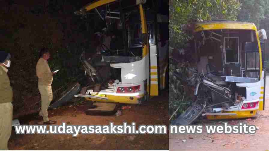 Private bus accident near Hulikal Ghat: Child dies - 10 passengers injured ಹುಲಿಕಲ್ ಘಾಟ್ ಬಳಿ ಖಾಸಗಿ ಬಸ್ ಅಪಘಾತ : ಮಗು ಸಾವು – 10 ಪ್ರಯಾಣಿಕರಿಗೆ ಗಾಯ